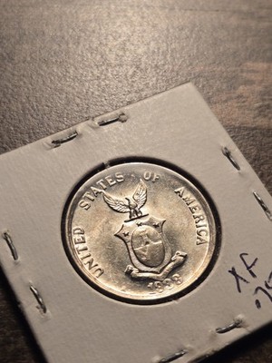 1938M Philippines 20 Centavos .750 Silver Coin