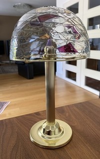 Partylite Vintage Kerzenlampe Tischlampe Glasschirm Tiffany Stil Wunderschön Top