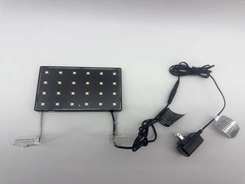 Top Fin Clip On LED Light Black DC Power IPX4 Indoor Aquarium Universal Switch