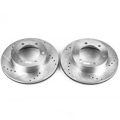 Disc Brake Rotor Set-Front Drilled, Slotted and Zinc Plated Brake Rotor Pair