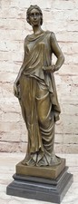 Statua D'Arte Figurativa Donna Vintage Fatta A Mano Firmata