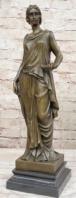 Hand Made Vintage Style Figurine Lady Woman Statue Signed Art Sculpture Figurine