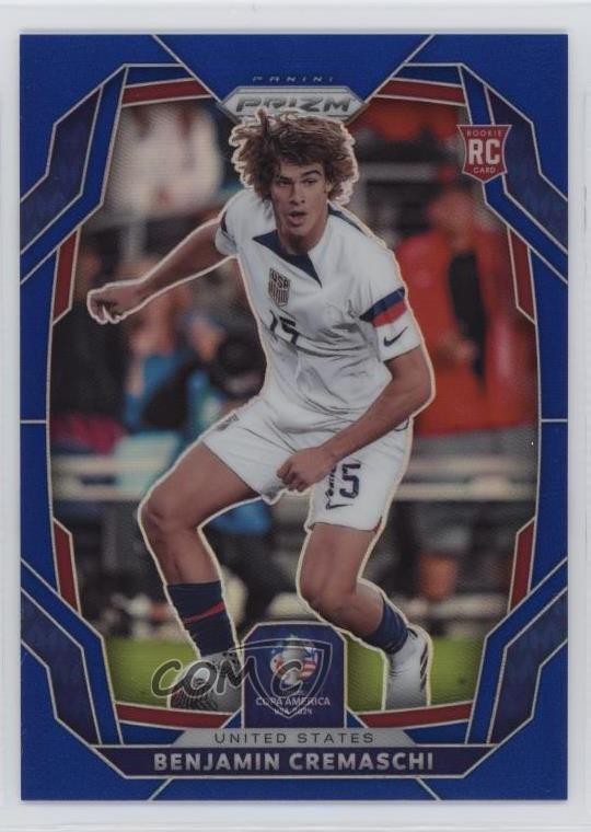 2024 Panini Prizm CONMEBOL Copa America Blue 100/110 Benjamin Cremaschi #164 4a2