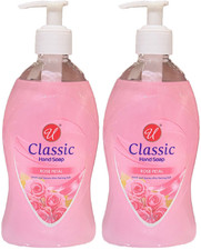 Rose Petal Scented Hand Soap, 13.5oz. 400ml Pack of 2