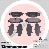 Zimmermann BremsbeläGe Vorne FüR Honda S2000 Civic Viii Hatchback