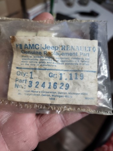1982 CJ 7-8 Scrambler 6 Cyl NOS PCV Valve AMC OEM P/N # 3241629 78-80 AMC - Picture 2 of 4