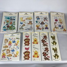 Suzy's Zoo Stickers Lot of 9 Packs Mouse Duck Bears Fish Frogs NOS Sealed