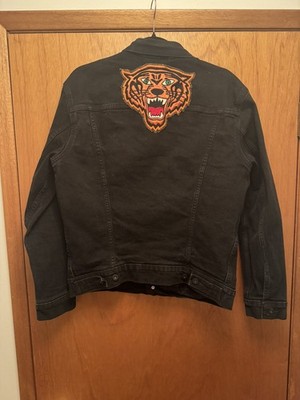 Vintage 90s Levi's Black Denim Trucker Jacket Sz M medium W/ 90s