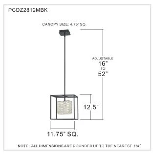 Quoizel PCDZ2812 Dazzle 12"W Crystal Pendant - Chrome - Picture 3 of 12
