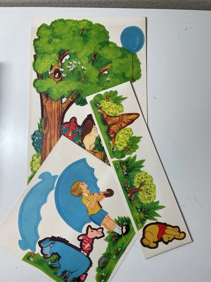 Vtg Hallmark Disney Winnie The Pooh Cardboard Centerpiece Decorations New Unused - Image 4 of 4