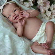 Pinky Reborn Baby Dolls Full Body Vinyl Doll Girl 20 Inch Realistic Doll Reborn 