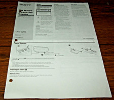 2001 SONY CFD-S200 CD Radio Casette-Corder Operating Instructions manual
