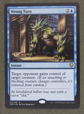 Mtg Wrong Turn 107 Regular Blue Commander Legends; M/NM