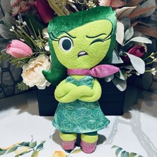 Disney Pixar Inside Out Green Disgust Plush Toy Arms Crossed 12  Disney Store