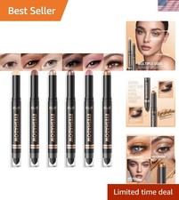 6-Color Dual-Ended Cream Eyeshadow Stick Set - Waterproof  Flawless Finish