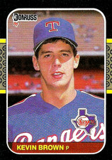 1987 Donruss #627 Kevin Brown RC Texas Rangers