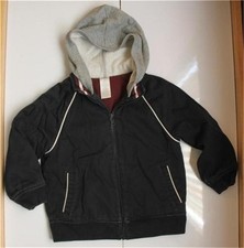 GYMBOREE lined JACKET w Hoodie outerwear lined Navy Blue clothes Boys Size 4 GUC