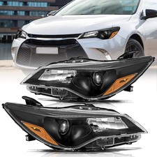 Fit for 2015 2016 2017 Toyota Camry Headlights Assembly Halogen Headlamp Black H