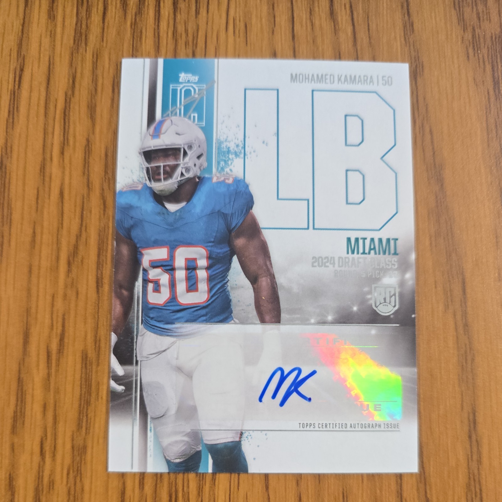 Mohamed Kamara Topps Signature Class Rookie Class Autograph Variation #RCAMK Teal
