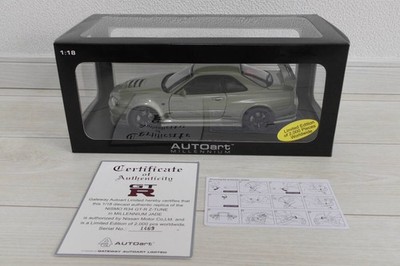 Super 1/18 Auto Art Nissan Skyline R34 Gt-R Nismo Z-Tune Millennium Jade 2 000 P