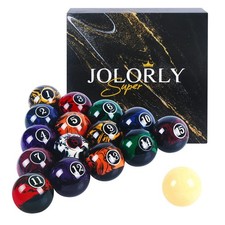 Billiard Balls AAA-, Complete Set of 16 Pool Balls, 2-1/4" Regulation Size an...