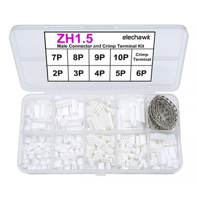 ZH 1.5mm Connector & Crimp Terminal Kit   2-10 Pin JST ZH Compatible Set
