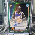 2025-26 Topps Bowman Chrome Khaman Maluach Green Reptilian Rookie Auto /99 Suns