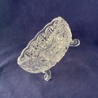Vintage Clear Cut Glass Compote Star Footed Contemporary Candy Dish Nut Bowl — photo 5