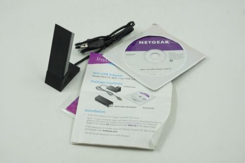 Netgear A6210 WiFi USB Adapter - CD ROM - Manual