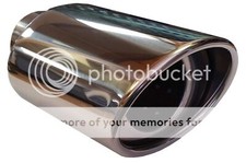 KiaOptima 115X190MM OVAL EXHAUST TIP TAIL PIPE PIECE CHROME SCREW CLIP ON