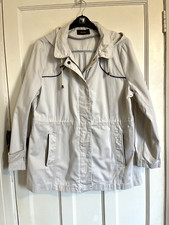 Savoir Coat Jacket Cotton Beige Zip Size 18