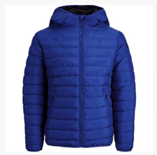 Jack&jones Jcobend Puffer Coat Mens Blue Size Uk Small #ref136