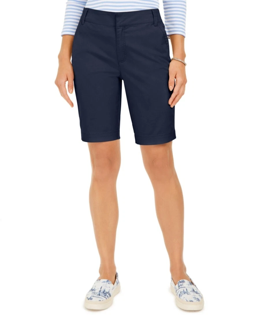 Charter Club Women s Size 8 Medium Navy Blue Bermuda Twill Chino