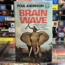 Brain Wave by Poul Anderson 1978 Del Rey 7th Print Paperback Book Sci-Fi Fantasy
