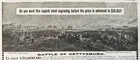 1900 BATTLE OF GETTYSBURG James Walker Painting Vtg Art Steel Engraving Print Ad