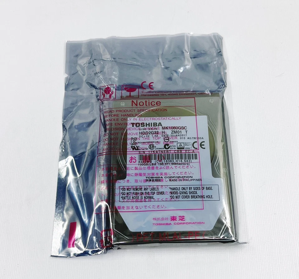 NEW! Toshiba 100GB 4200RPM 2.5" MK1060GSC Autonavigation / Industriecomputer HDD - Image 4 of 4