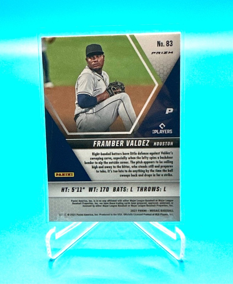 2021 Panini Mosaic Framber Valdez🔥Blue Camo Mosaic Prizm! 😱83 Houston