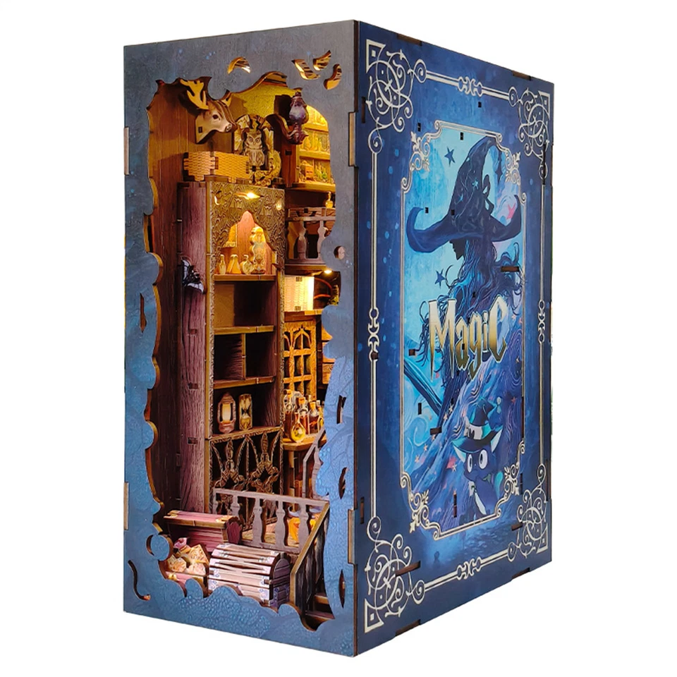 Potion Workshop Book Nook 3D Wooden Puzzle Toys Dollhouse for Adult Boys Gifts - Image 2 of 4