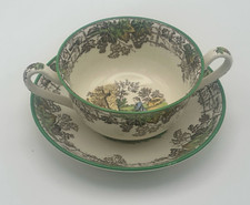 Copeland Spode Spode's Byron - Vintage Handled Soup Cup and Stand.
