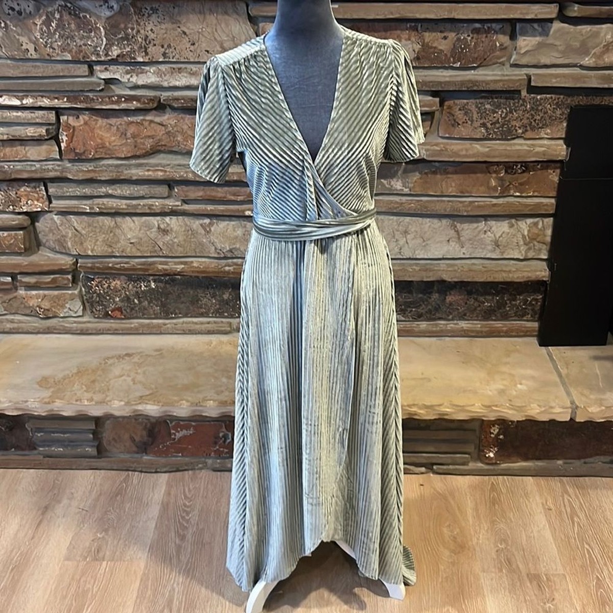 strapless open back dress Maternity Ribbed Midi Dress with Long Sleeves - Mocha main image 1