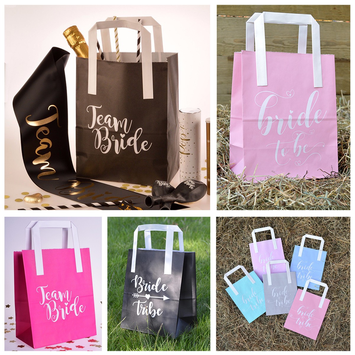 HEN PARTY BAGS Paper Bags Hen Party Goody Bags Team Bride