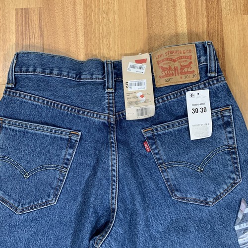 Levi's Jeans Herren 30X30 550 Blau Relaxed Taper Straight 100% Baumwolle Neu mit Etikett - Bild 9 von 11