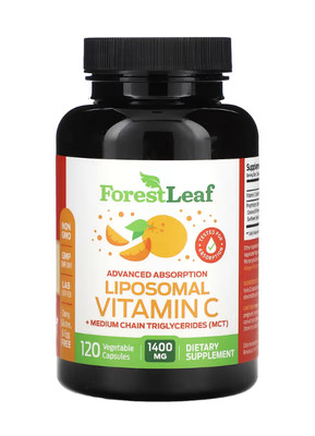Forest Leaf, Liposomal Vitamin C, liposomales Vitamin C, 1.400 mg, 120 Kapseln