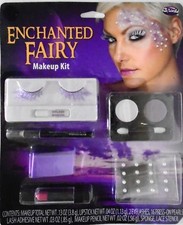 ENCHANTED FAIRY THEATER COSTUME FACE MAKEUP KIT   GLITTER LASHES - PEARLS - LIPS