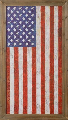 40 inch Framed American Flag Wall Print