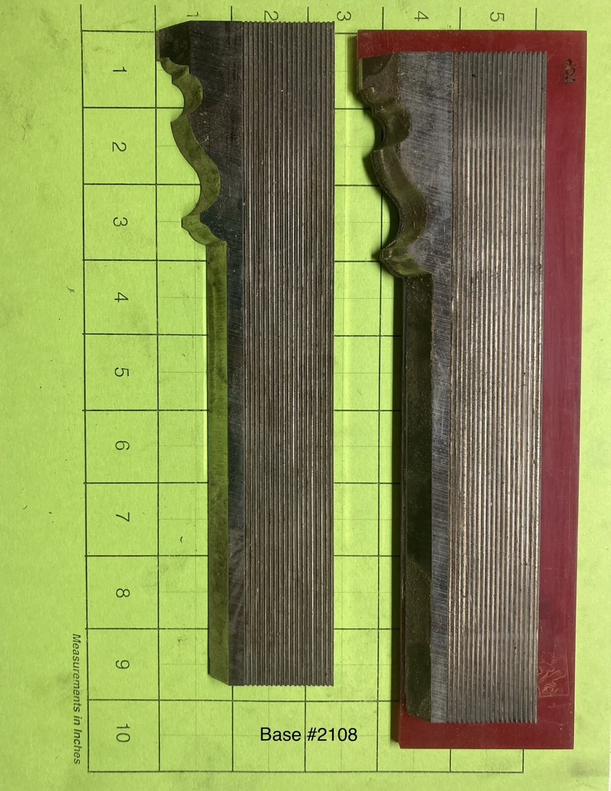5/16 Corrugated High Speed Steel Molding Knives - Base Board Profile