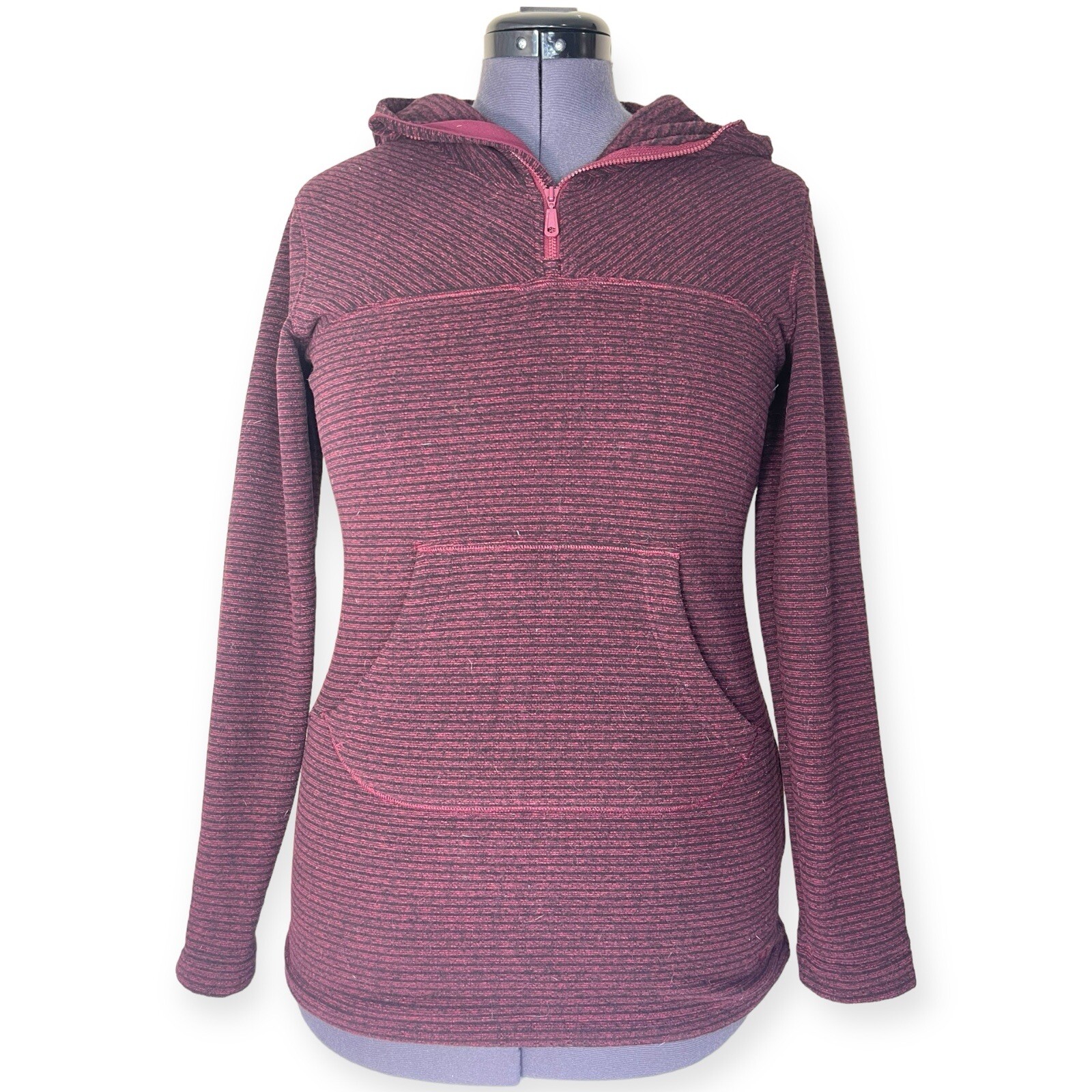 Mountain Hardware Pullover Striped Half Zip Tunic… - image 1