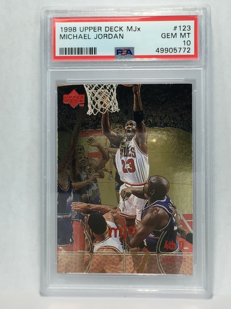 PSA 10 GEM 1998 UPPER DECK MJX MICHAEL JORDAN #123 HOF GOAT BULLS 