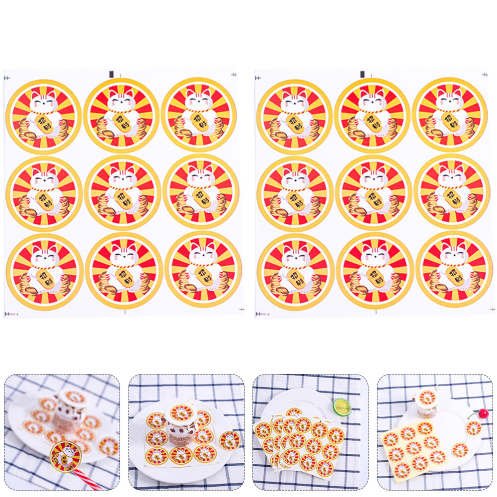 30 Sheets Chinese Envelopes Stickers Candy Pouch Decoration Packing Bag