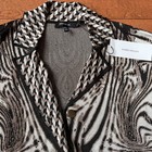 NWT Karen Millen - Mirrored Zebra Slinky Knit Lounge Shirt sz M-in original bag — photo 5